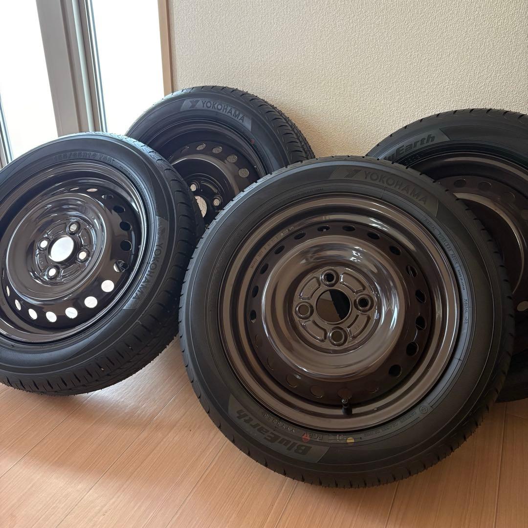 【新車外し】NBOX純正鉄チンホイール付きタイヤ4本セット①