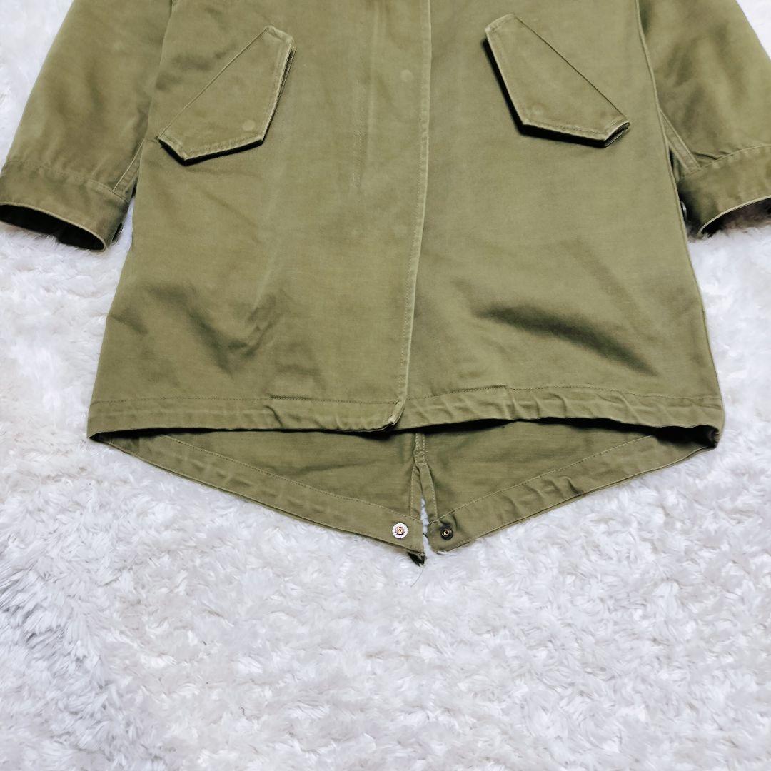 フレッドペリー モッズコート ライナー ストライプ 刺繍 カーキ 10 L