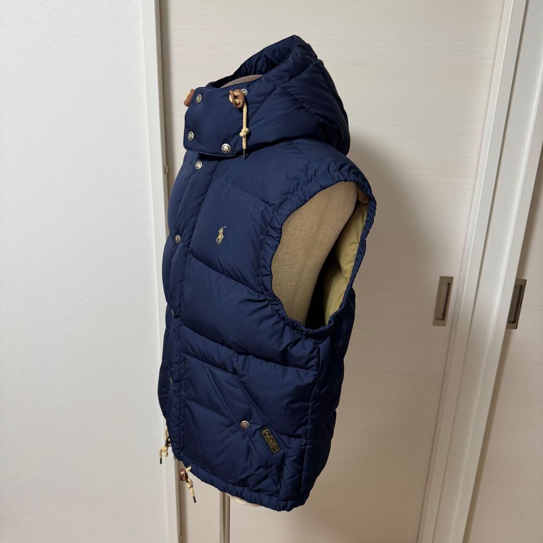 【新品同様】サイズL ポロ　ラルフローレン　ダウンベスト ネイビー　ポニー