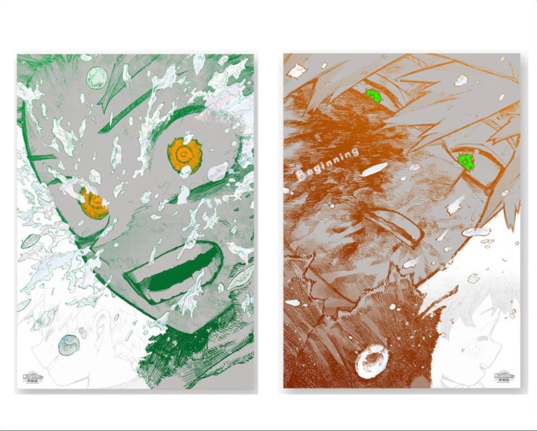 ヒロアカ 原画展 A2アートポスター2枚セット The Begnning