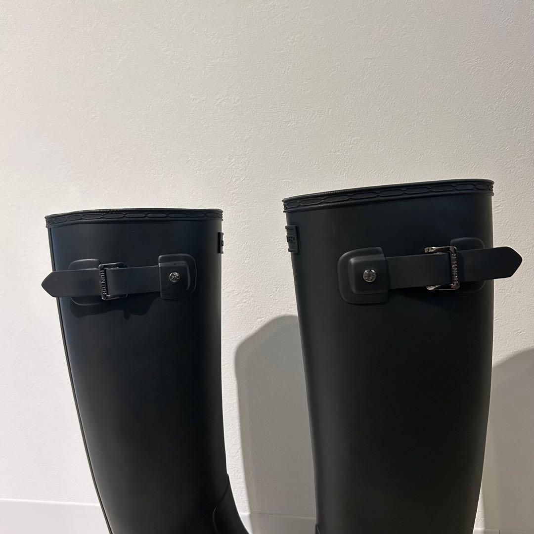 HUNTER ハンターオリジナル リファインドレインブーツ　マットオールブラック