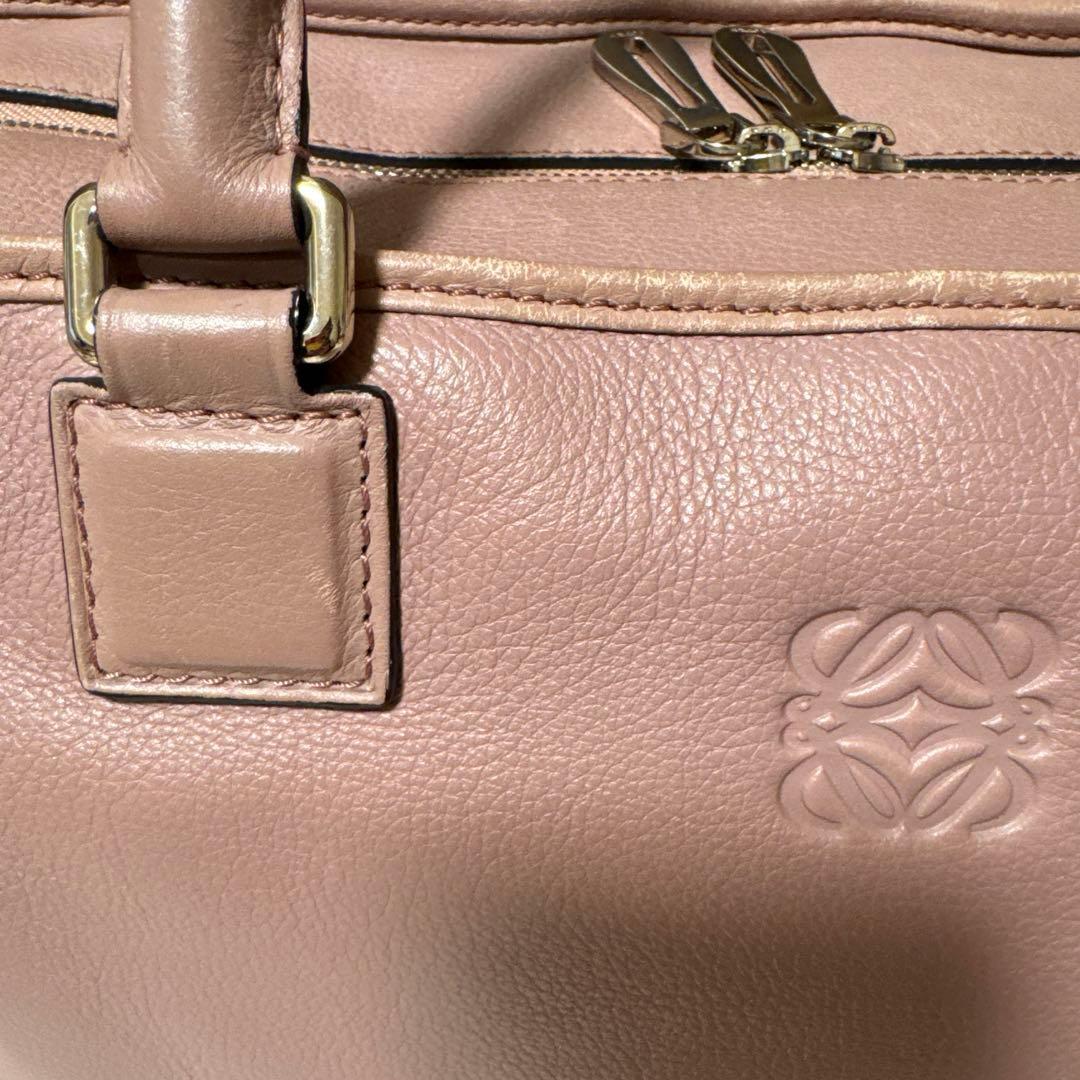 【美品】　LOEWE ロエベ アマソナ36 ハンドバッグ アナグラム ピンク
