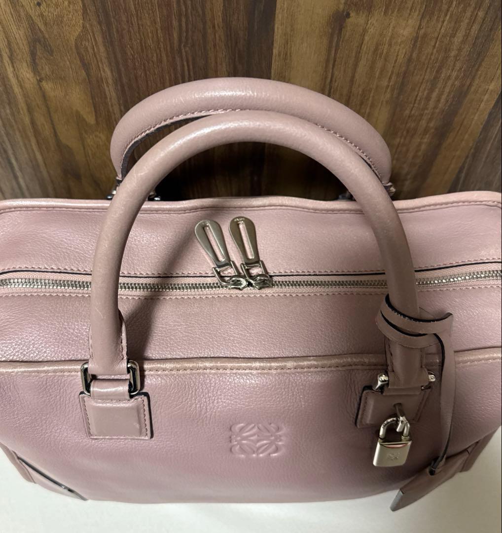 【美品】　LOEWE ロエベ アマソナ36 ハンドバッグ アナグラム ピンク