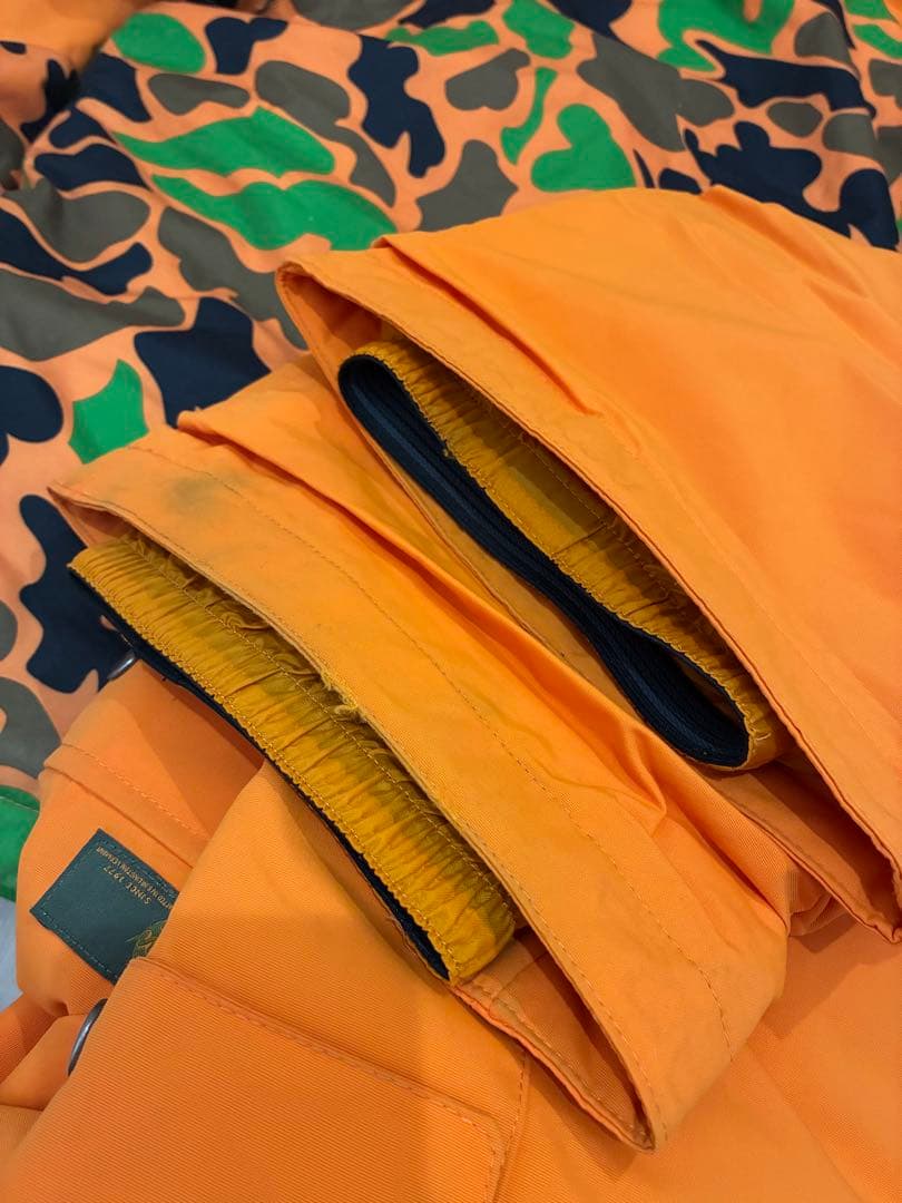 BURTON スキーウェア 上下 キッズ L 150cm オレンジ 迷彩柄