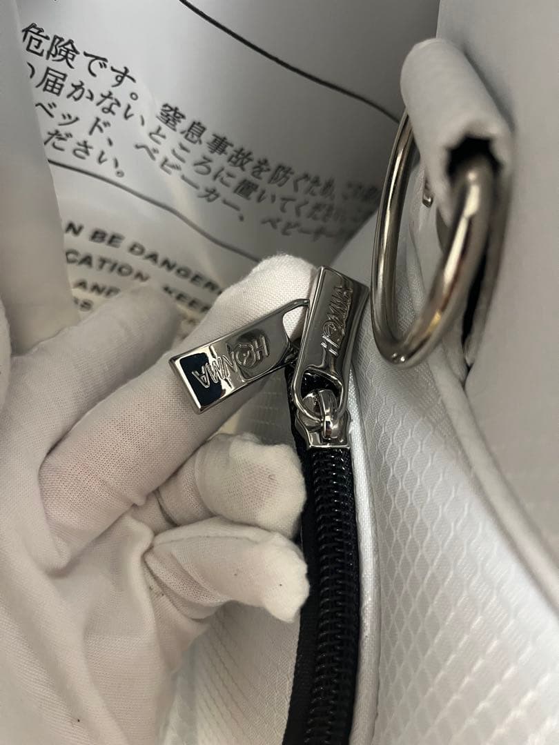 新品 HONMA ゴルフキャディバッグ ホワイト ブラック/ブルー プロ譲渡品