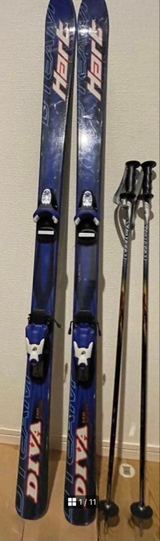 HART DIVA スキー板 148cm＋ストック 2点セット