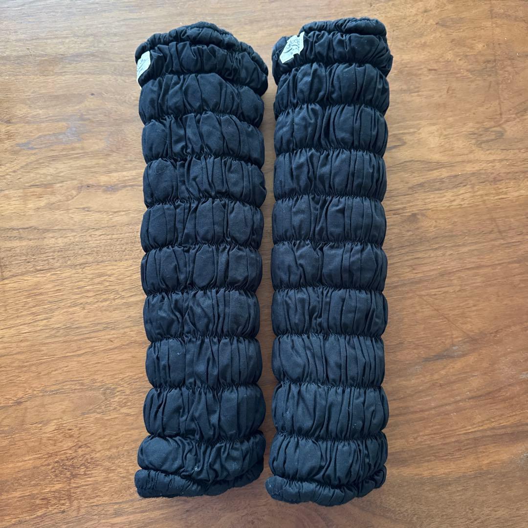 IONDOCTOR 黒 レッグウォーマー ギャザー仕上げ