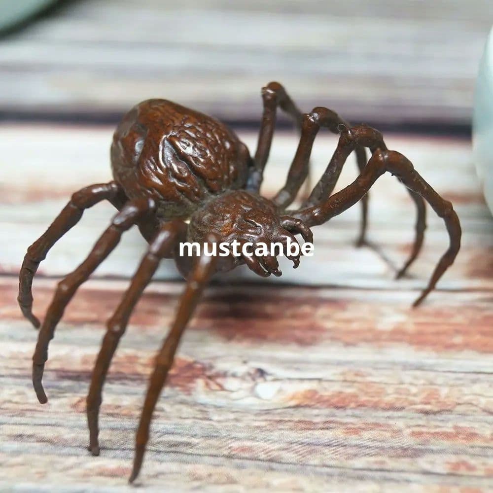 銅 細工 茶道具 香道具 蓋置 盆景観 置物 クモ 銅製