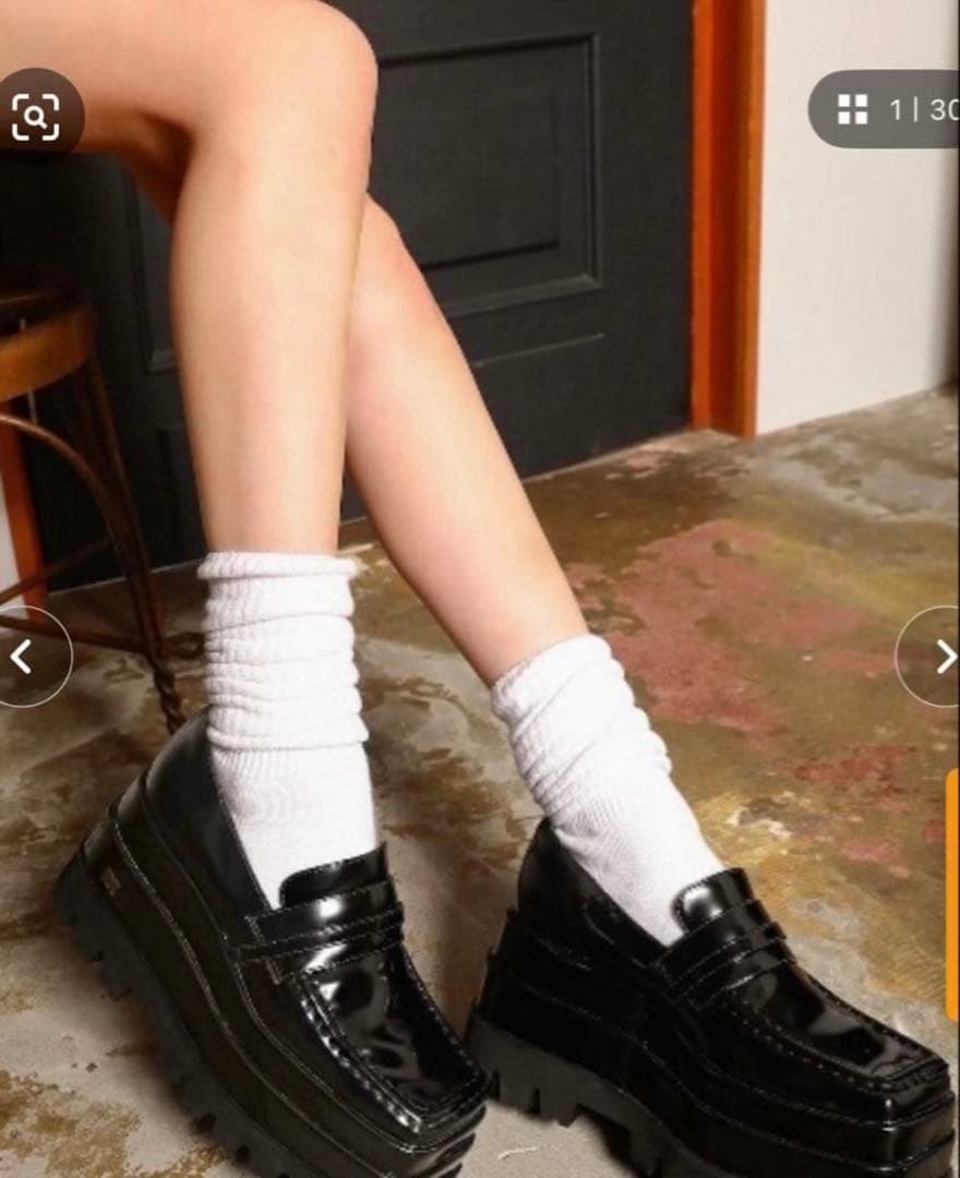 darichプラットフォームローファーSサイズ　ダーリッチ　厚底ローファー