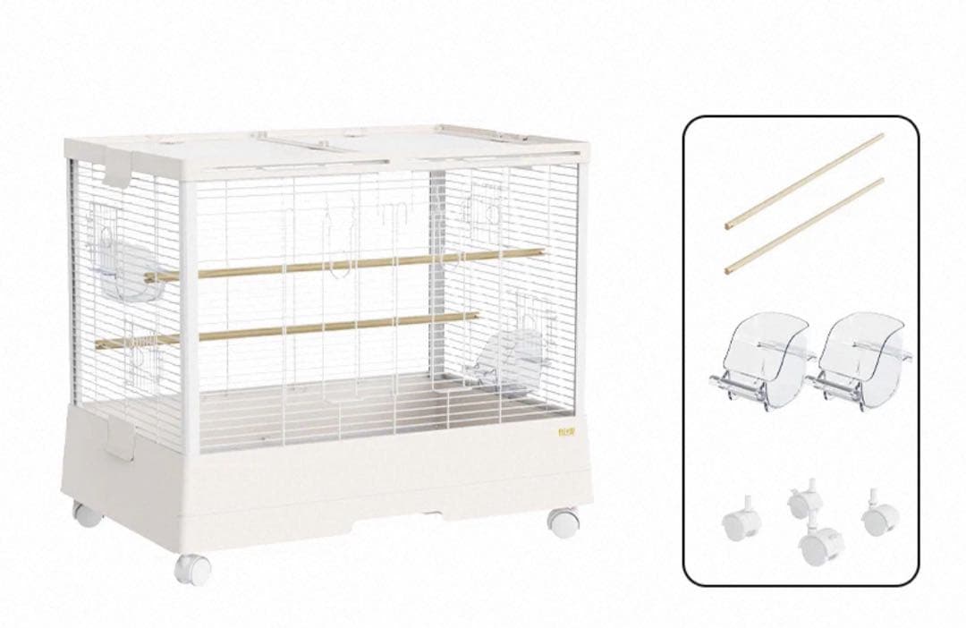 仕切り付き鳥かご　多頭飼い用バードゲージ