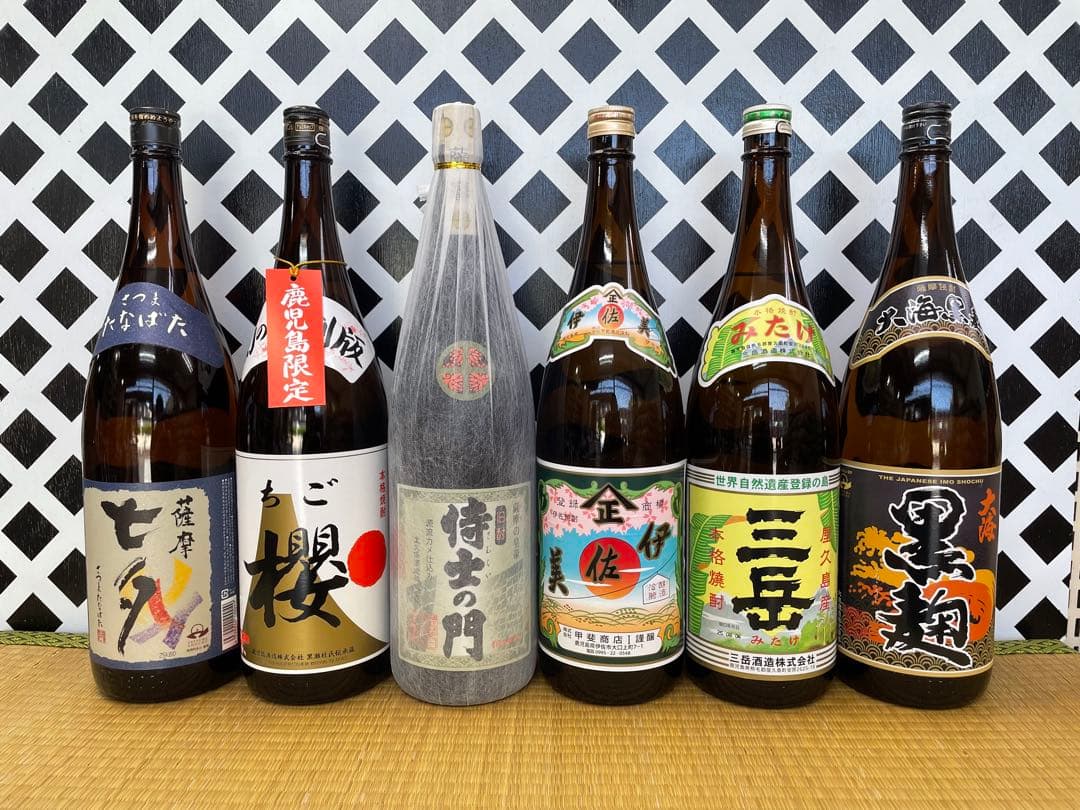 プレミアム焼酎 侍士の門 伊佐美 三岳 ちご櫻 七夕 大海黒麹1800ml ６本