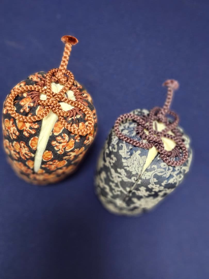 古瀬戸肩衝茶入 替仕覆 裏千家　十五代 　花押　山里　鵬雲斎　瀬戸茶入