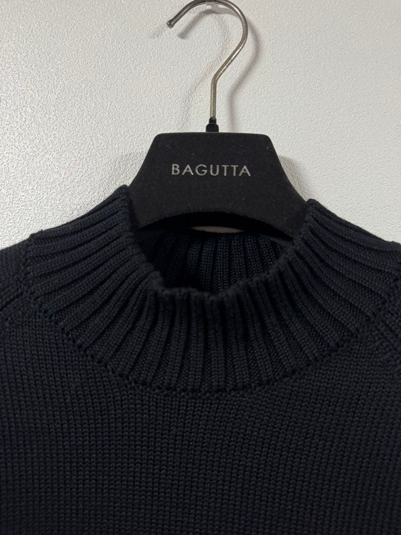 まもなくセール終了　セール　ザノーネ　 モックネック　46 ブラック　黒　ニット