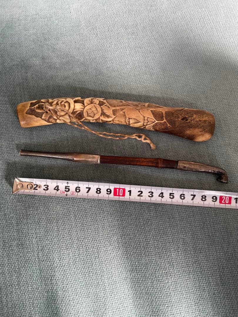 【昭和レトロ】 木製煙草盆・キセル付