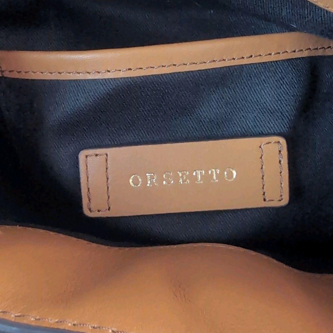 美品 ORSETTO オルセット ワンハンドル ハンドバッグ キャメル ブラウン