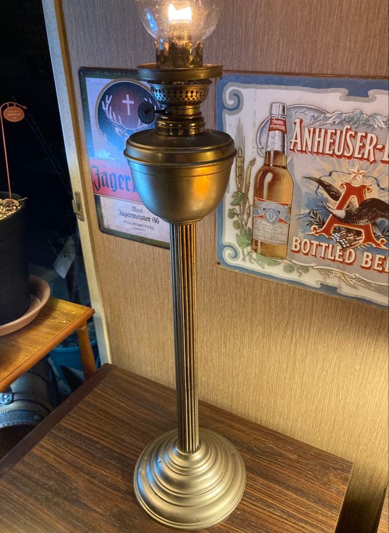 大型 ヴィンテージ オイルランプ アンティーク 西洋 洋風 置物 レトロ ライト