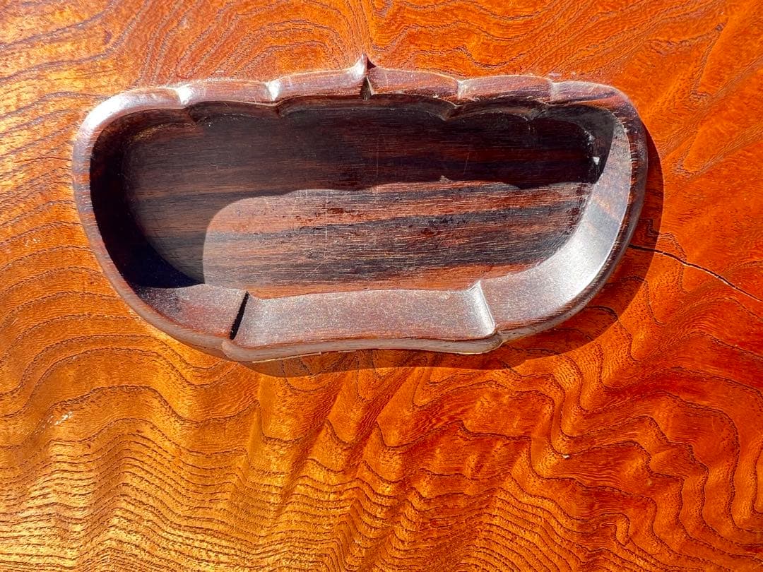 木製火鉢 引き出し付き ガラス蓋