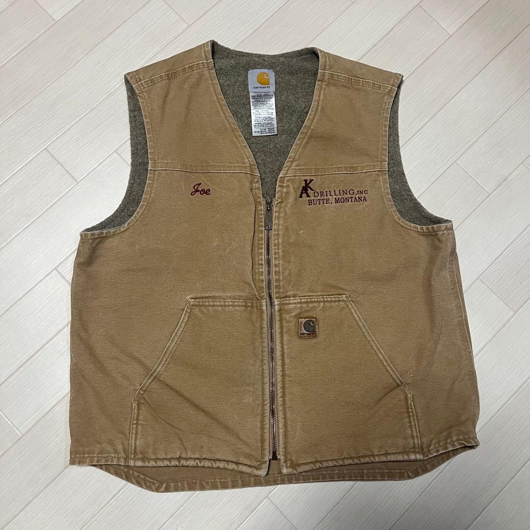 Carhartt ダック地ベスト 裏地ボア Lサイズ