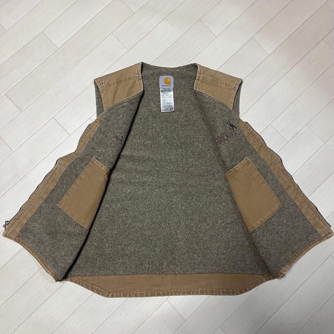 Carhartt ダック地ベスト 裏地ボア Lサイズ