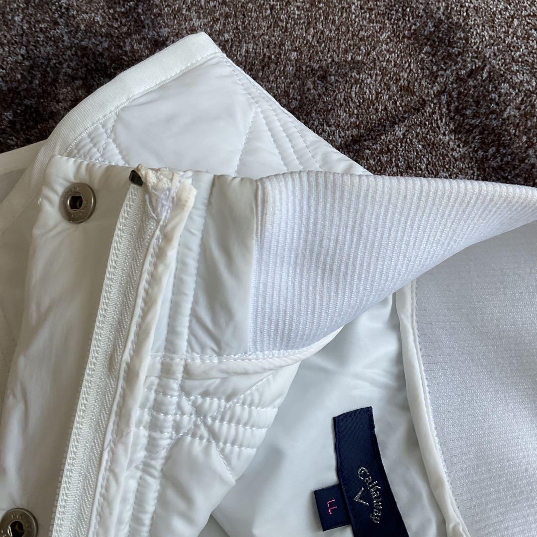 Callaway レディース ノースリーブ中綿ワンピース ホワイト　ＬＬ