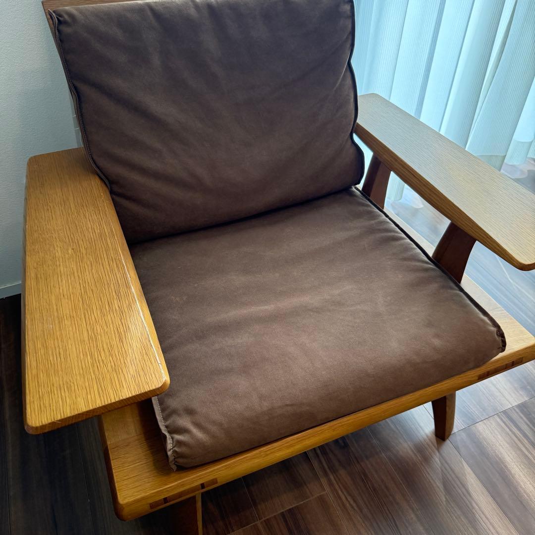 円空 高級 ラウンジチェア アームチェア 座面付き 希少 ローチェア1Pソファ