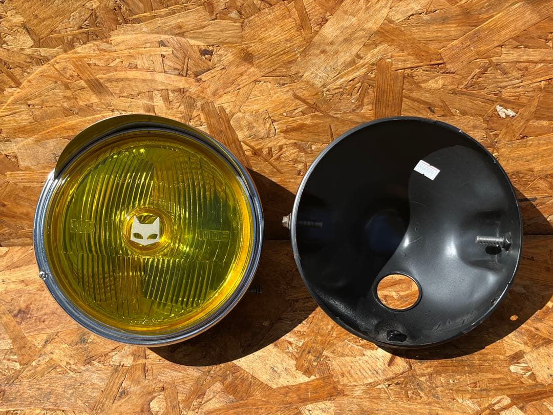 マーシャル 889 ヘッドライト　イエロー　メッキ　ブラック　2個　ライトケース