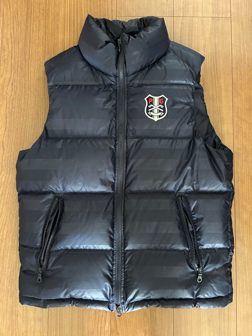 極美品 PEARLY GATES パーリーゲイツ ネイビー ダウンベスト