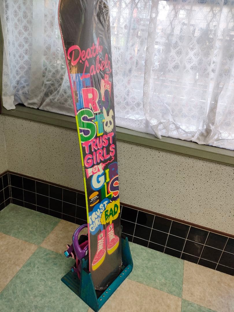 スノーボードスタンドラック　１本用　NEW COLOR　アクアブルーハンドメイド