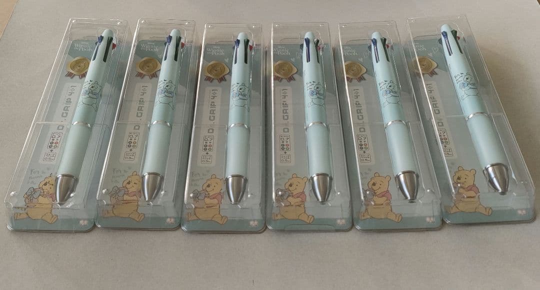 6本　ディズニー　プーさん　 ドクターグリップ4＋1 4色ボールペン0.7