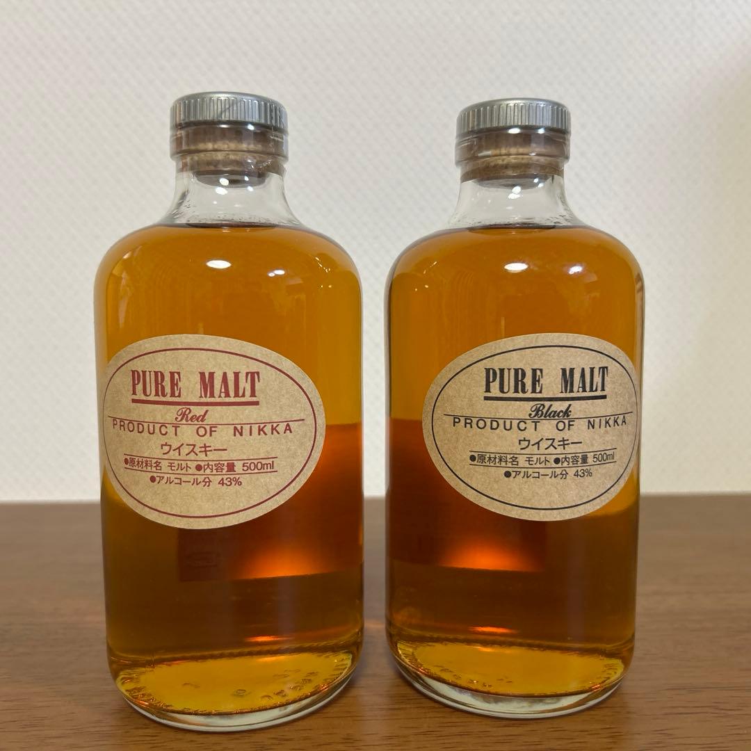 【蒸留所限定品】ニッカ ピュアモルトブラック&レッド 2種