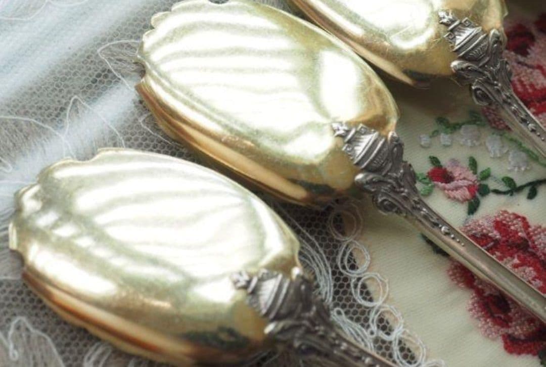 純銀 ③ ソリッドシルバー アイスクリームスプーン スターリングシルバー