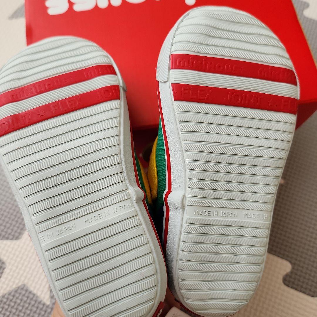 【新品•タグ付き】　ミキハウス　スニーカー マルチカラー 15cm