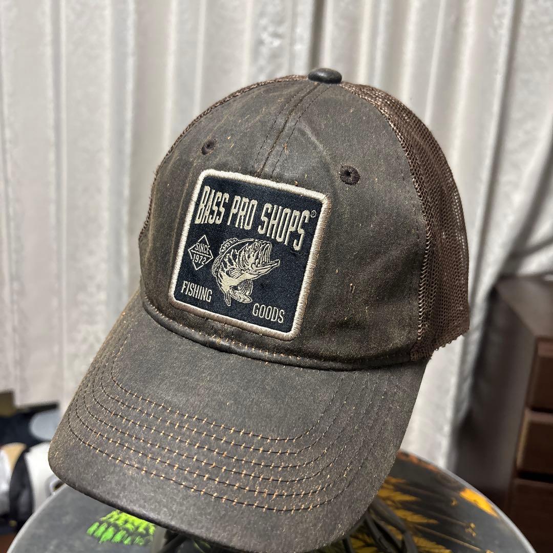 希少　ビンテージ　Bass Pro Shops レザー　メッシュ　ブラウン