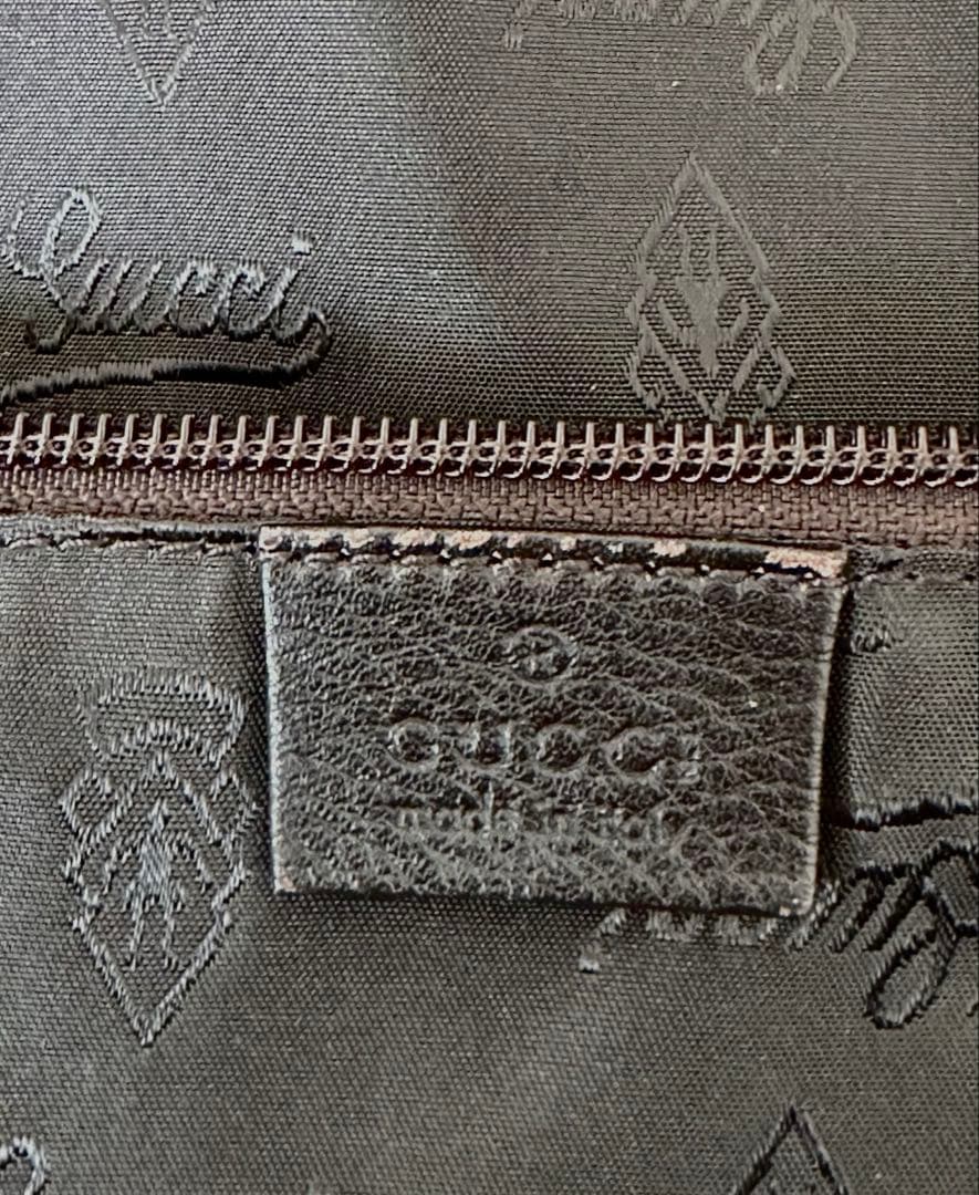 グッチシマ　メンズ　斜めかけバッグ　ダークブラウン