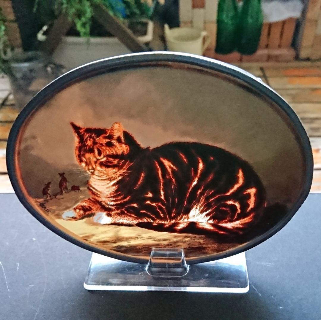 アメリカ ステンドグラス Cat 猫シカゴ美術館グラスマスターズ社にゃんこ