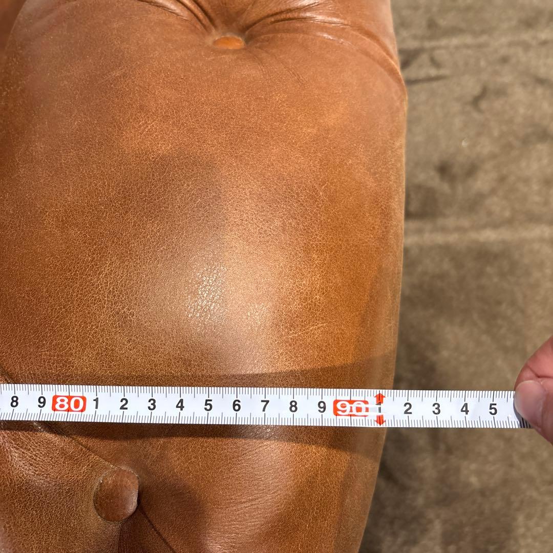 Eiji　ブラウンレザー チェスターフィールドソファ