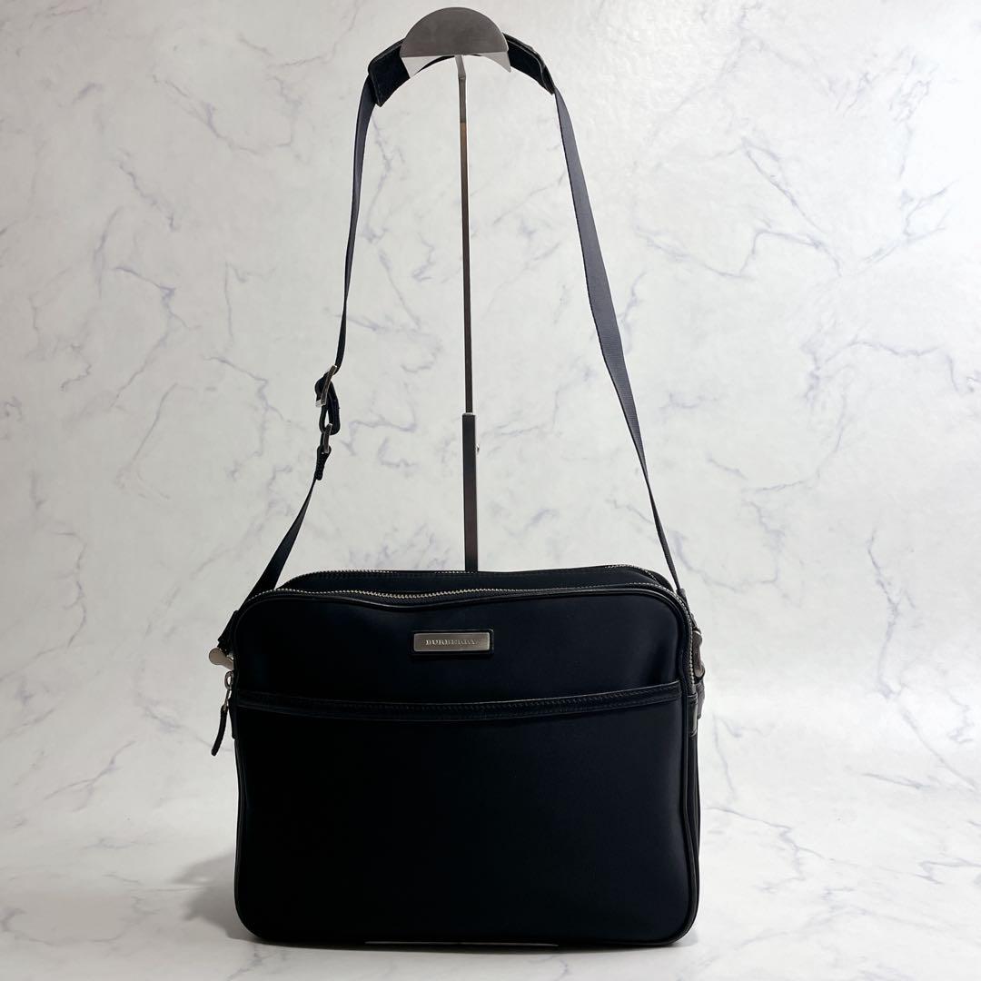 美品✨BURBERRY ショルダーバッグ 二層 ナイロン レザー ノバチェック