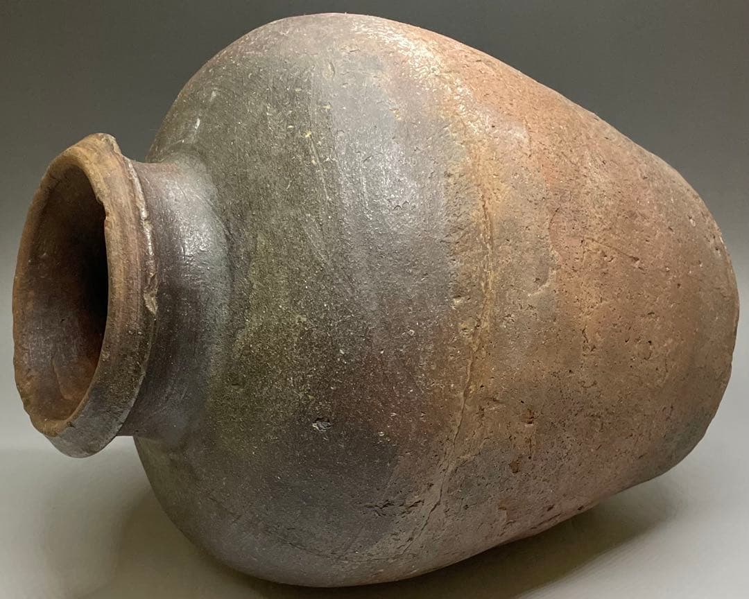 桂又三郎織　古伊賀　銭瓶壺　桃山時代　Z503