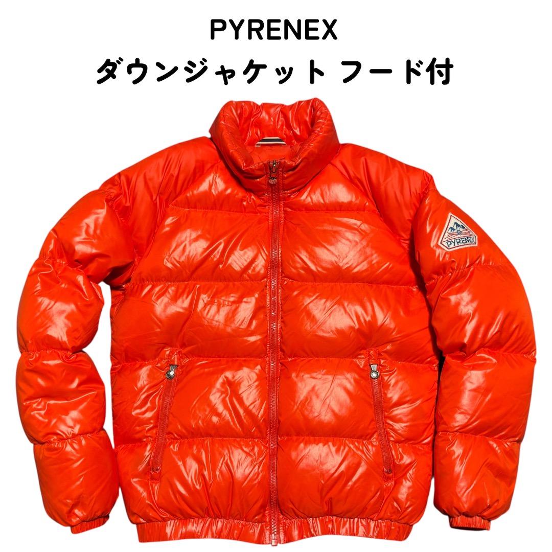 PYRENEX ダウンジャケット フード付/ピレネックスブルゾンコート美品