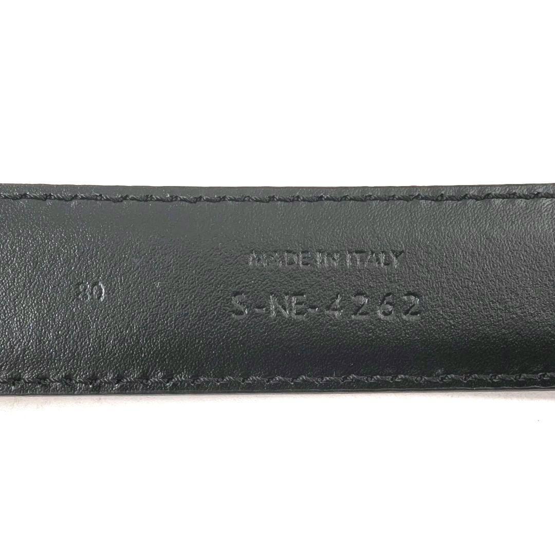 【極美品】CELINE トリオンフ ベルト 80 レザー ブラック 本革