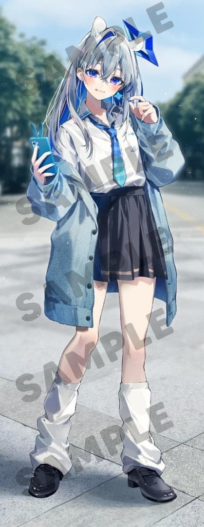 天音かなた 等身大タペストリー 水色