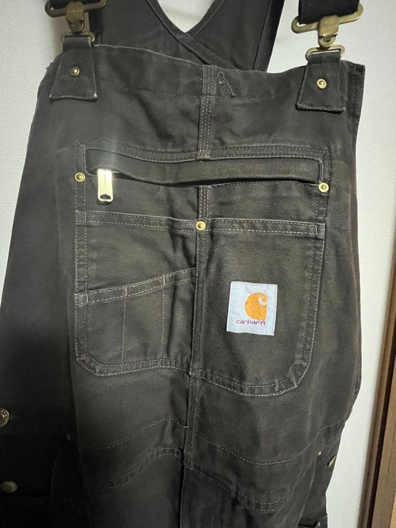 carhartt ダックオーバーオール　38×34 ブラウン WORKWEAR