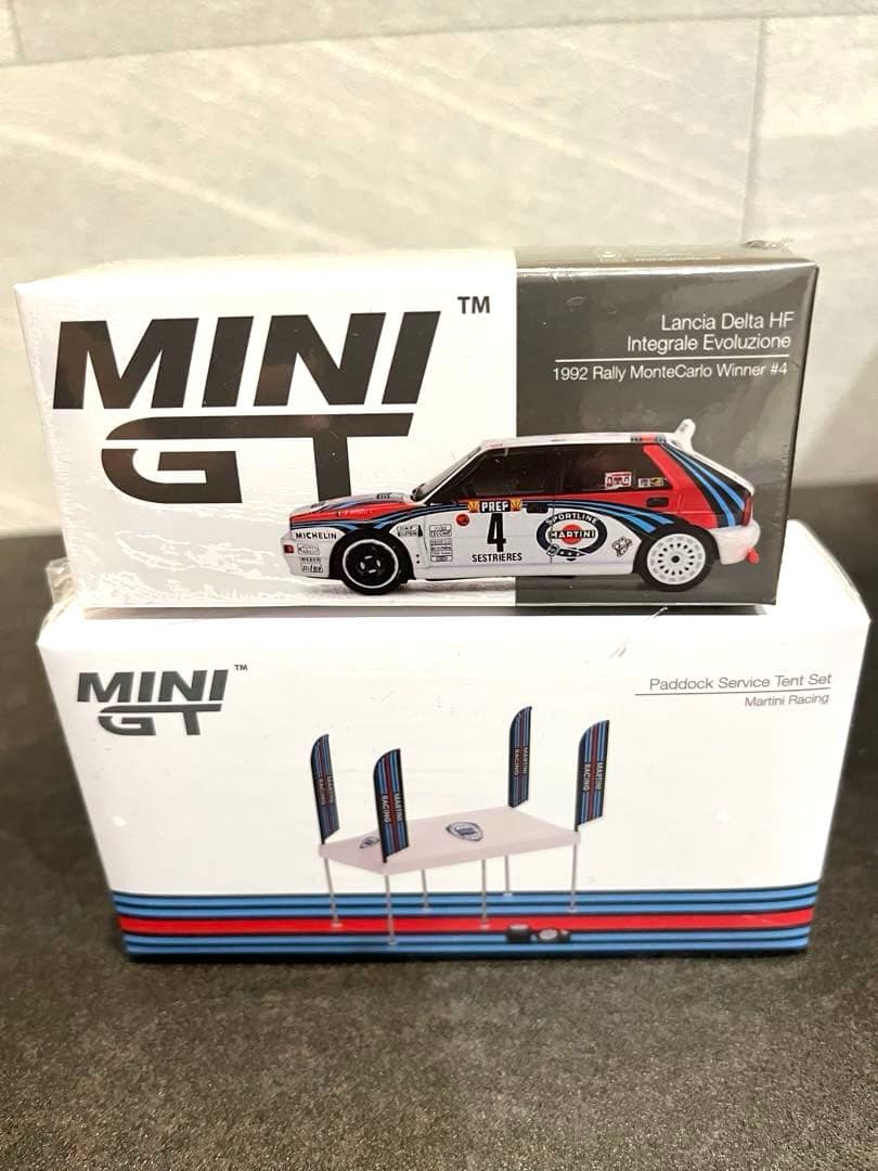 MINI GT ランチアデルタHFインテグラーレ 455 パドック2点セット