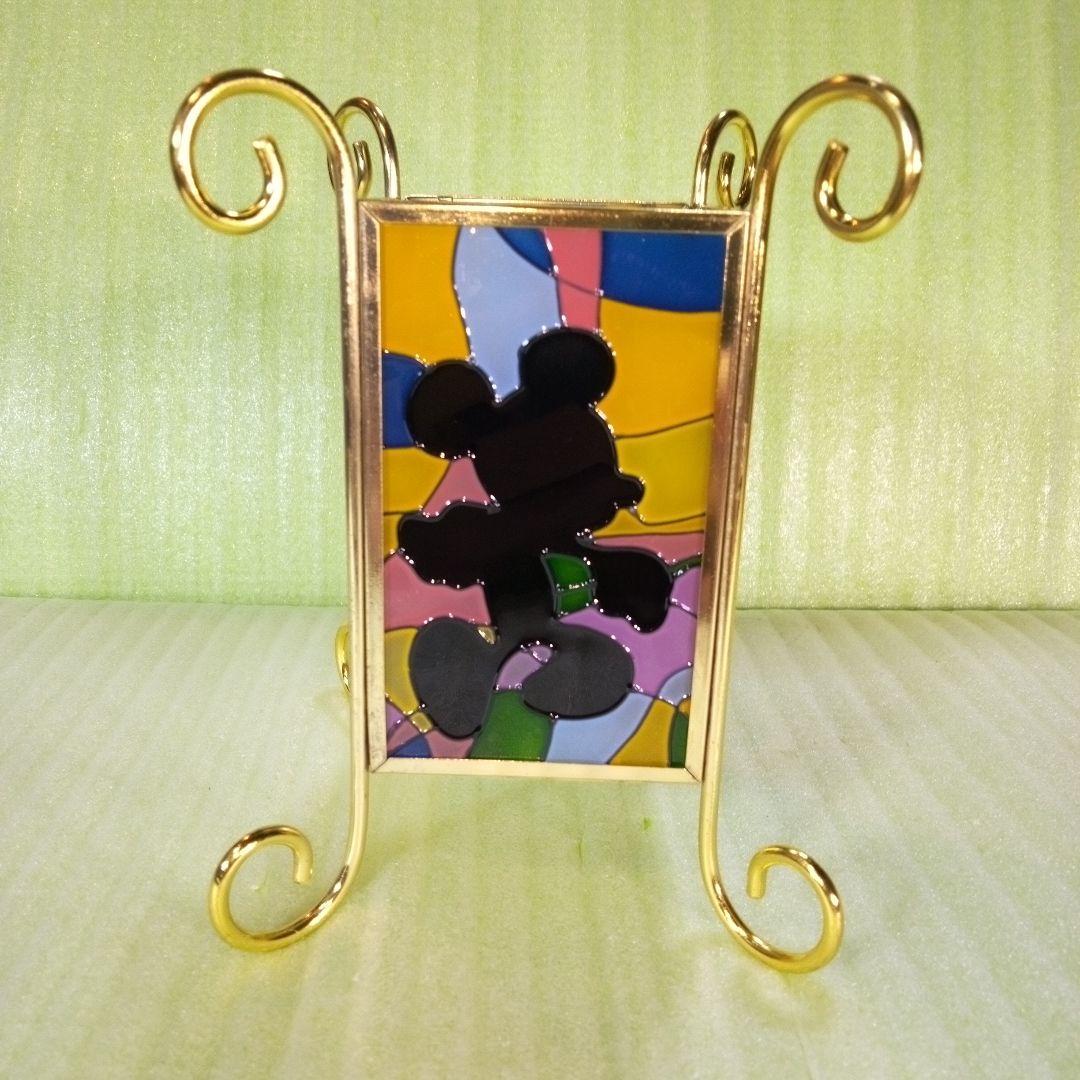 ミッキーマウス　ステンドグラス　ティーライトキャンドルホルダー　ロウソク立て