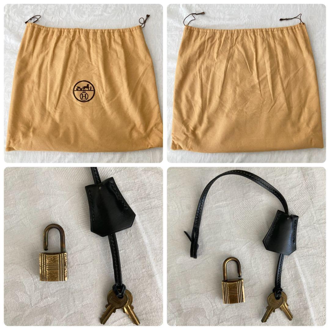 希少 エルメス ケリー 32 トワルアッシュ ブラック 〇F刻印