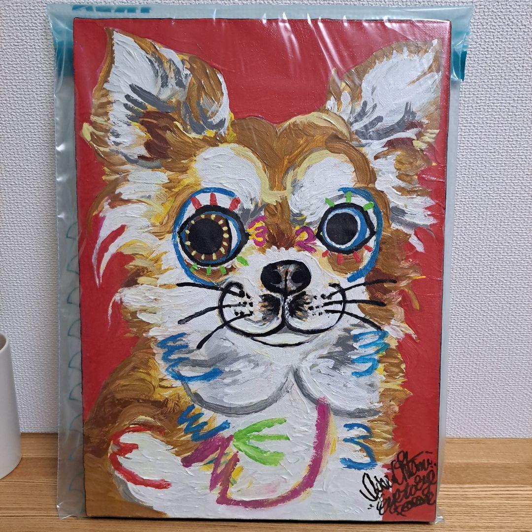 画家 大谷一生 絵 チワワ キャンバス4号