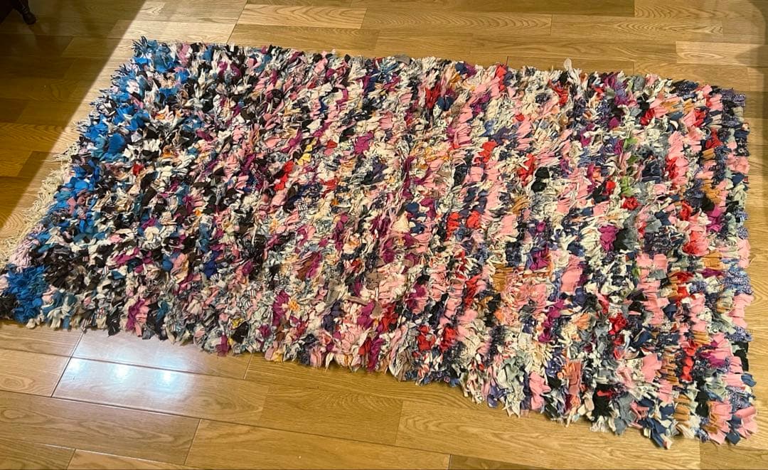 藤*穂様 モロッコラグ　カラフルフリンジラグ・カーペット　大サイズ