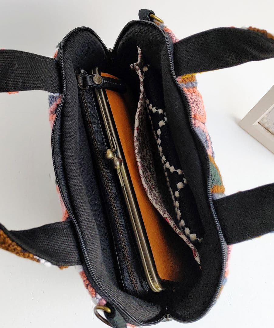 ラスト1点 ミナペルホネン 超レア ピンクミッスク ミニサイズファスナーバッグ①