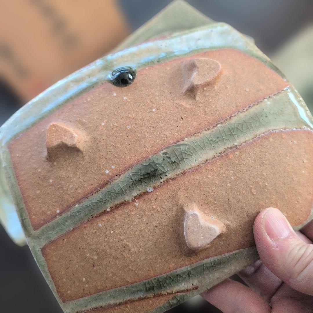 信楽焼角皿箱入り5枚揃え