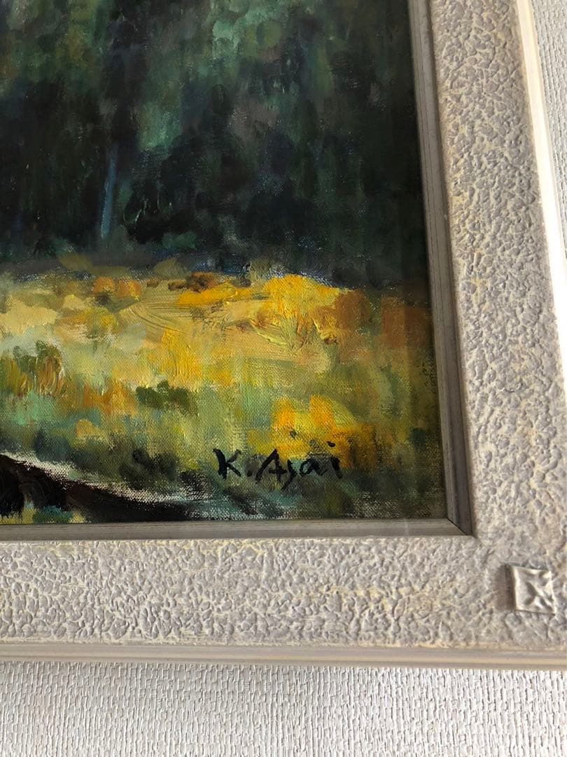 富山の画家・浅井景一作の油彩画　タイトル『焼岳の遠望』サイズF20号　本物